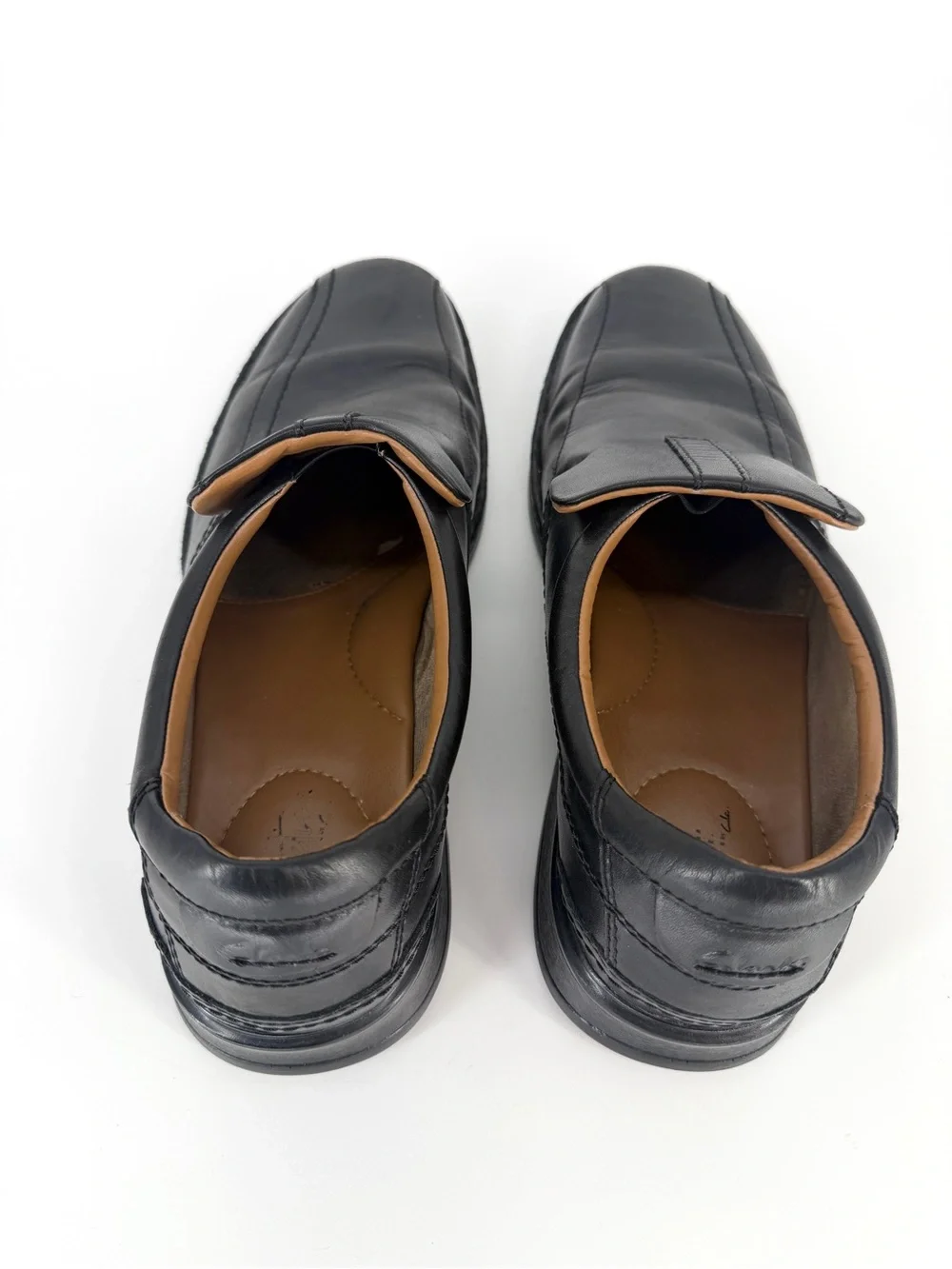 Clarks Escalade Step Leather Comfort Loafers 13 Airline Crew Business Casual